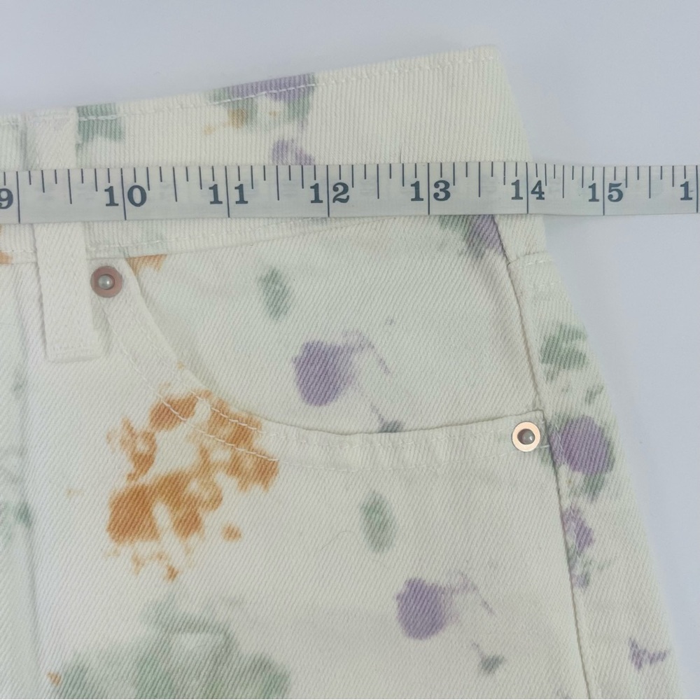 Wild Fable Purple and White Jean Shorts with Distressed Hem - Picture 5 of 11